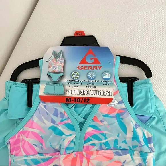 Gerry 3-Piece Tankini & Shorts Swimsuit Set Size M (10/12) UPF Protection - Picture 7 of 10